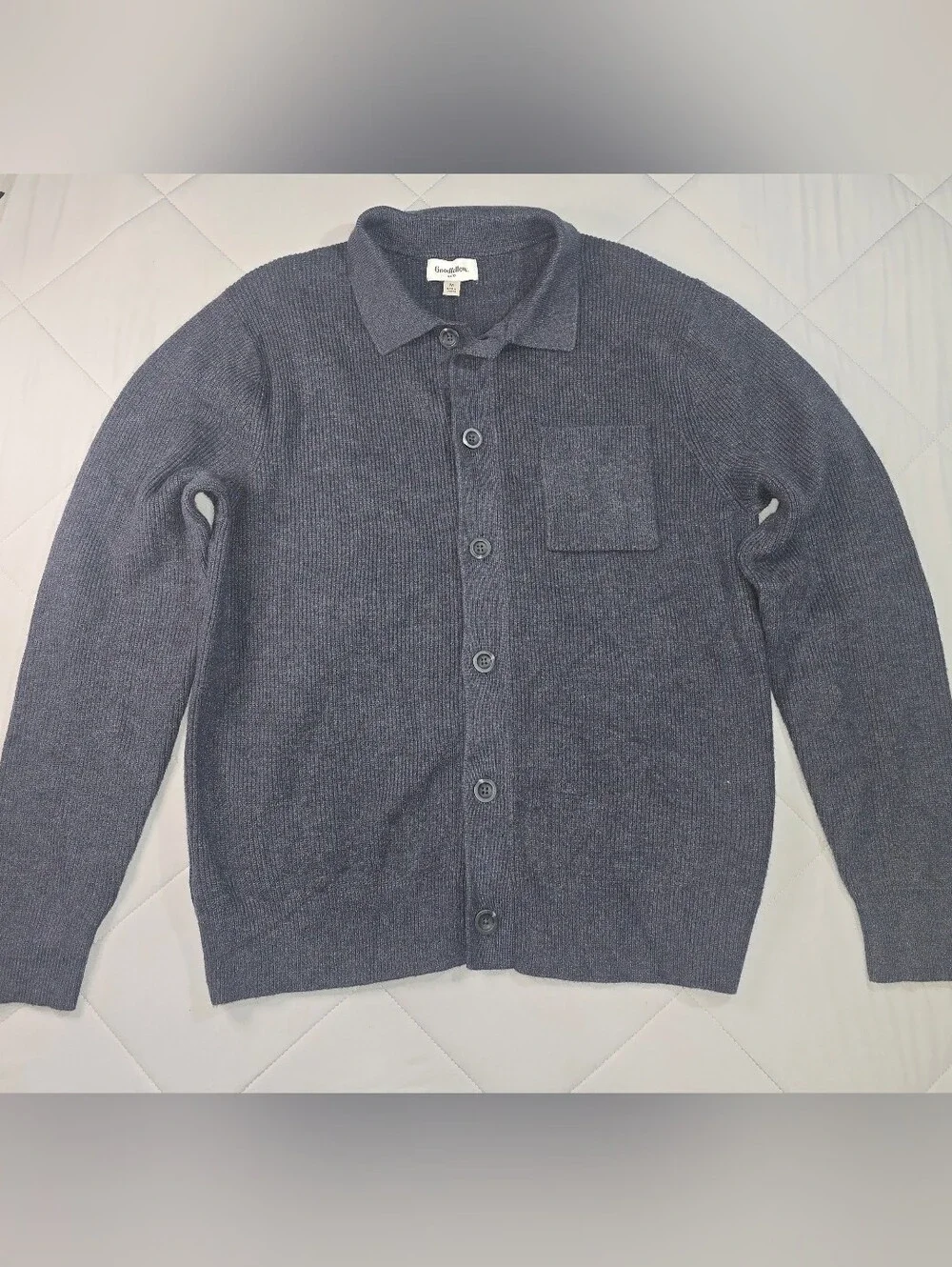Goodfellow & Co Mens Grey Button-up Sweater M